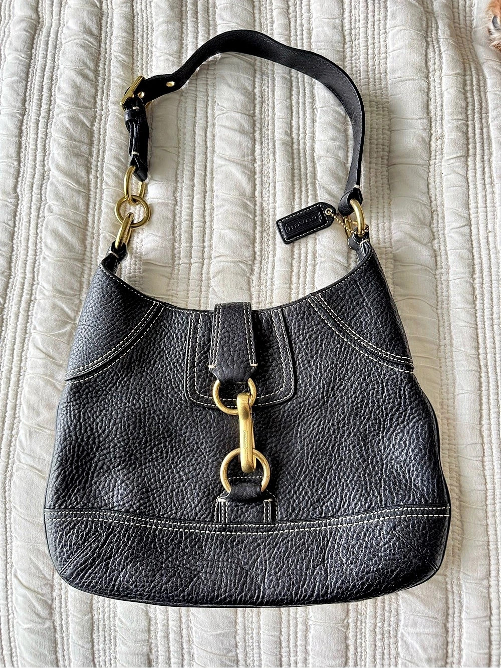 Coach Bleecker Large Hobo Bag Black Leather